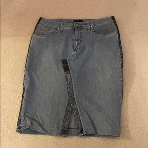 Sparkly jean skirt